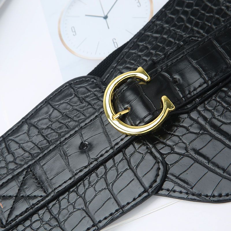 Trendy Style für Damen, dekorativer Mantel, Kleid, Gürtel, Taillenverschluss, Anzug mit elastischem Bund_voghion.com