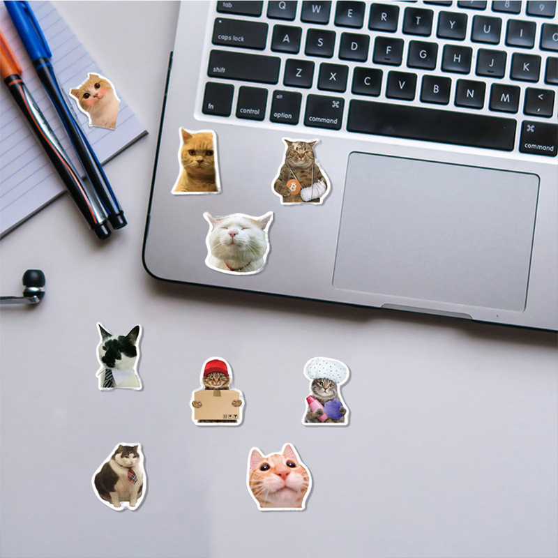 ToysMall 50 Stuks Cartoon Stickers Leuk Katje Patroon PVC Decoratie Kat Stickers Plakboek Waterfles Koffer Briefpapier Leveringen_voghion.com