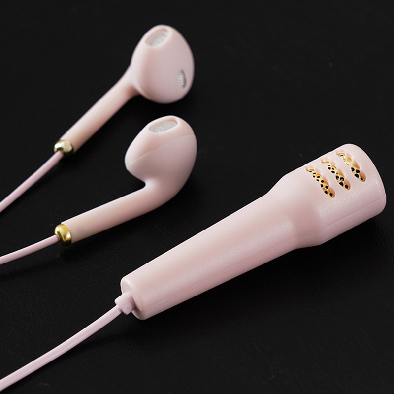 Dźwięk 1,2 m Przewodowe Praktyczne Mini Super Jakość Stylowe 3,5 mm Słuchawki douszne z mikrofonem do karaoke_voghion.com