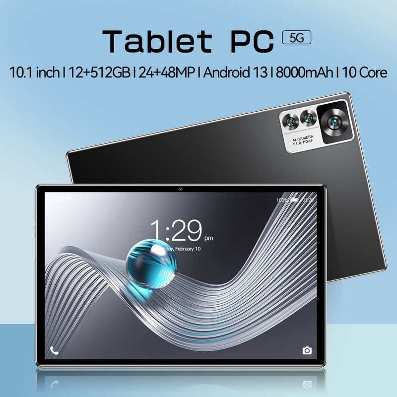 10,1 Zoll Android-Tablet 12sPro – 4G Dual-SIM, 512 GB Speicher, Octa-Core-Prozessor, HD-Retina-Display, Bluetooth, GPS, Metallgehäuse_voghion.com