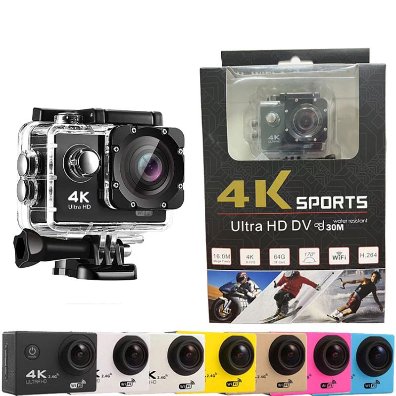 Cámara deportiva 4K inalámbrica con conexión WiFi al teléfono, para buceo al aire libre, HD, resistente al agua, para ciclismo_voghion.com