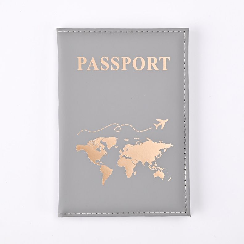 Capa de passaporte de poliuretano com toque de pele lisa, porta-passaporte, porta-bilhetes, passaporte_voghion.com