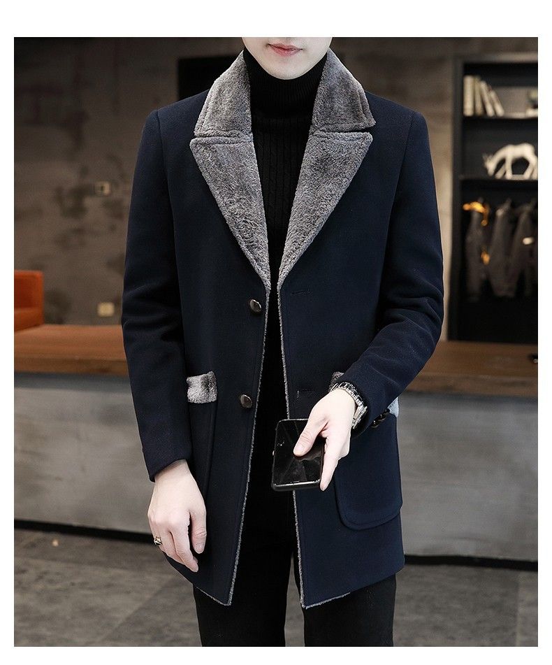 Japanese And Korean Style 22 Autumn Winter New Men's Shearling Coat Small Blazer_voghion.com