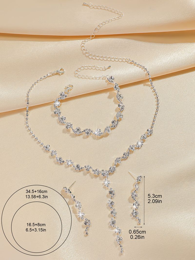 halsbandsset örhänge smyckesset bankettklänningsset halsband moderiktigt brudsmycken_voghion.com