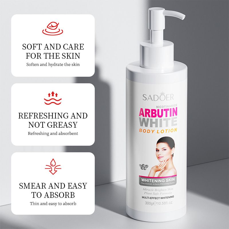 SADOER Niacinamide Arbutin Whitening Nourishing Moisturizing and Anti drying Body Lotion_voghion.com