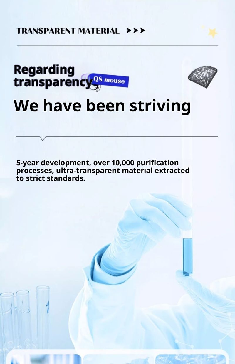 Digitex Digitex Forerunner Q8 Transparent Crystal Gaming Matte Wired Wireless Silent Six-Level Adjustment Mouse_voghion.com