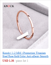 Moda KNOCK Titanio Acciaio Oro Rosa Anti-allergia Liscio Semplice Matrimonio Coppie Anelli Bigiotteria per Uomo o Donna Regalo_voghion.com