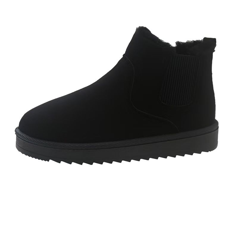 Stivali da neve da donna 2025, nuovi stivali corti in velluto con un pedale, moda invernale, scarpe in cotone_voghion.com