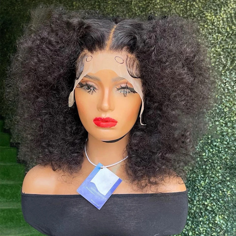 Black Ladies Front Lace parykk Sett Nyankomst parykk Fluffy Langt krøllete hår Afro_voghion.com