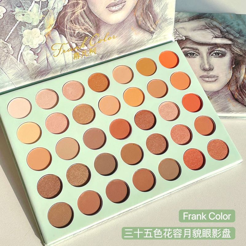 35 ombretti perlati opachi, flash terra latte tè, colore ombretto conveniente per studenti_voghion.com