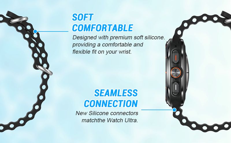 Ocean Band For Samsung Galaxy Watch 7 Ultra 47mm sport Silicone Bracelet correa belt for Samsung Galaxy Watch ultra Strap 47 mm_voghion.com