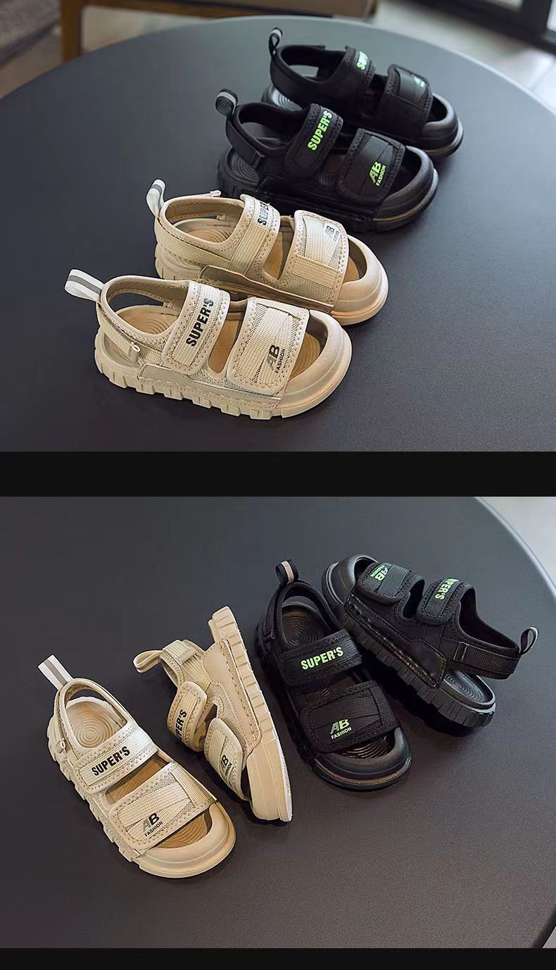 Children's Shoes Summer Sports Sandals Closed Toe Beach Shoes Soft Bottom Non Slip_voghion.com