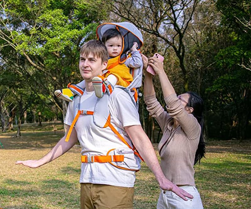 Childcity Çocuk Eyeri Bebek Seyahat Sırt Çantası Bar Askısı Baba Yürüyüş Omuz Koltuğu Binicilik Yüksek_voghion.com