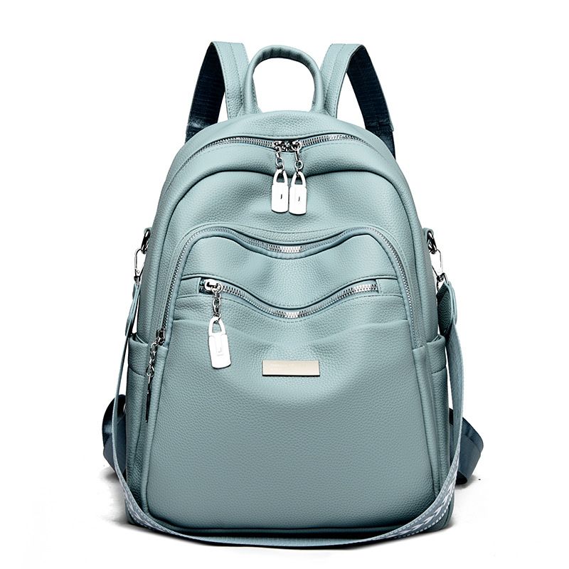 Zaino in morbida pelle testurizzata di grande capacità per donna, 2024, nuova borsa da viaggio alla moda, multifunzionale ed elegante da donna_voghion.com