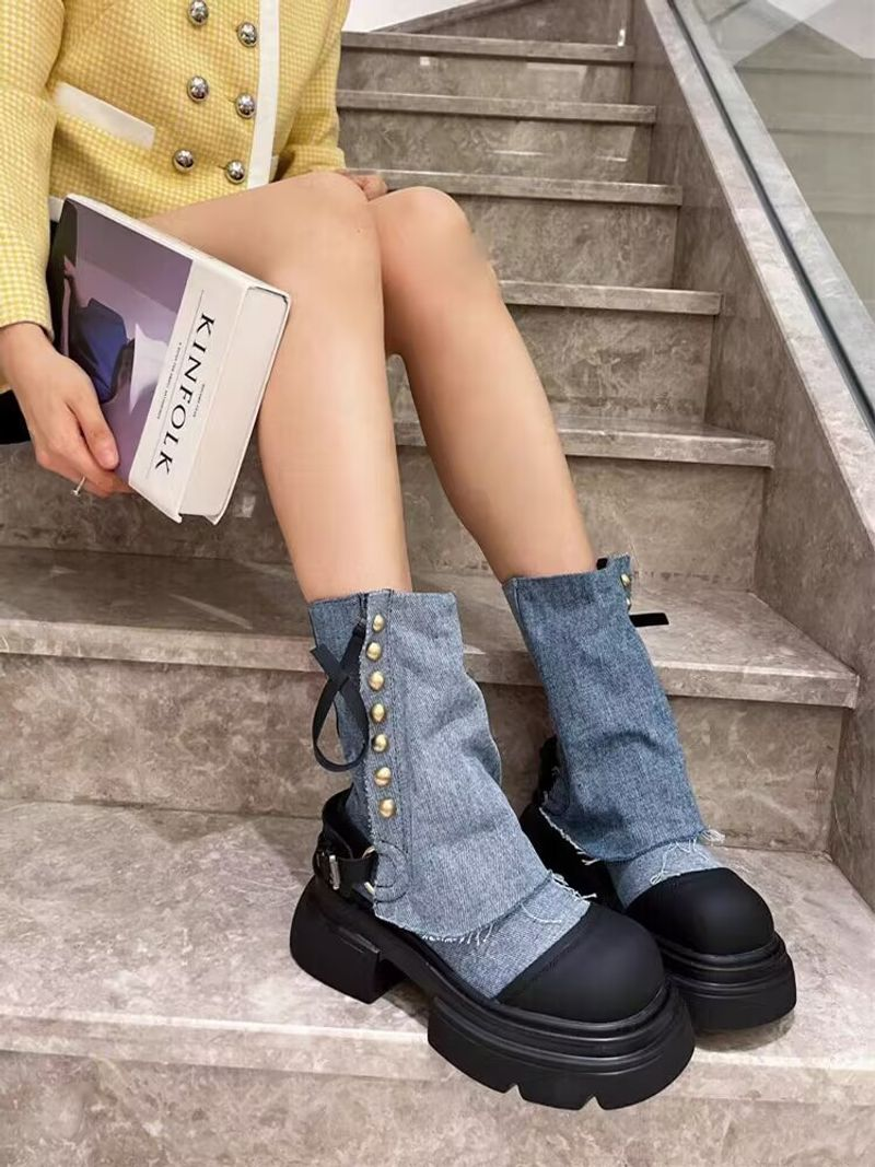 p9/Martin wo, τζιν κοντά πριτσίνια, μπότες δύο τεμαχίων σε στυλ καυτού κοριτσιού, χοντρές σόλες, ψηλόμεσες μπότες για μικρόσωμα άτομα,_voghion.com