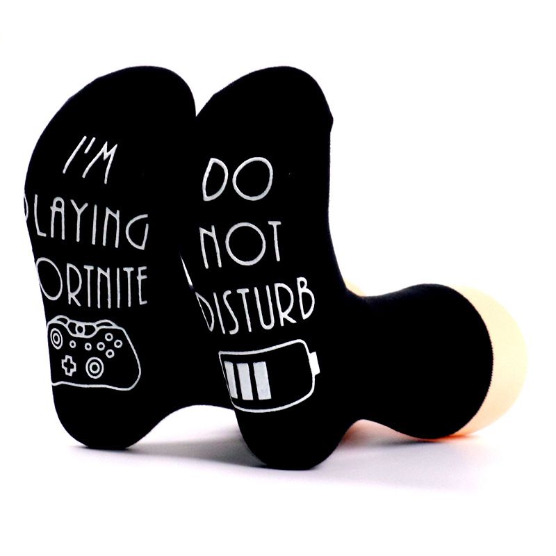 Calzini a tubo medio calzini di cotone suola lettera antiscivolo colla calzini gioco creativo_voghion.com