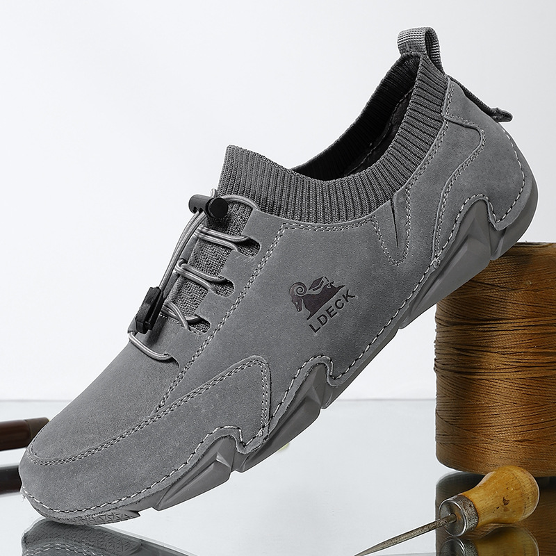 Pantofi sport Martin Octopus, din piele naturală, cu croială joasă, casual, șosete bărbătești și pantofi supradimensionați_voghion.com