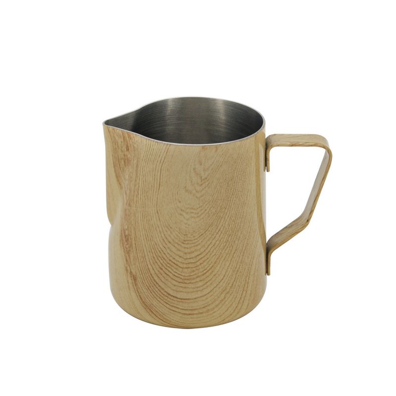 Cană de cafea cu lapte 300/600ml, din oțel inoxidabil, cu granulație, ulcior de spumare, trageți floarea-soarelui, espresso, spumă, cană de cafea, instrumente Barista_voghion.com