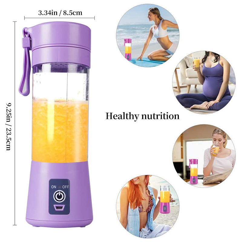 Vente chaude Mini mélangeur portable 400 ml électrique légumes fruits USB presse-agrumes extracteur Hines_voghion.com