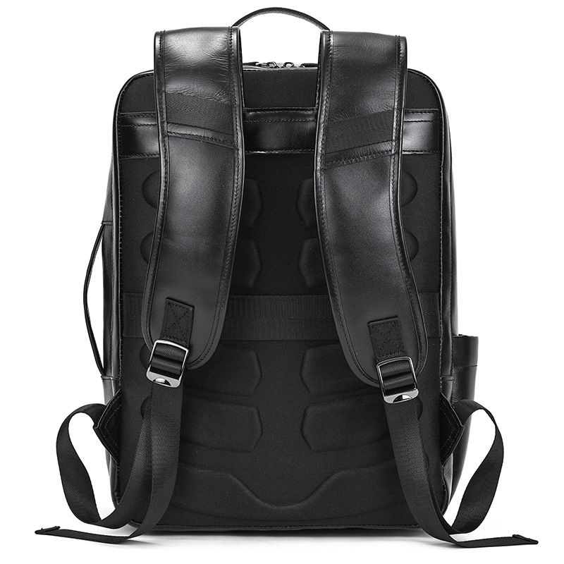Top Layer Rindsleder Herren Crazy Horse Business-Rucksack mit großer Kapazität 16 Zoll lässige Reisetasche aus echtem Leder_voghion.com