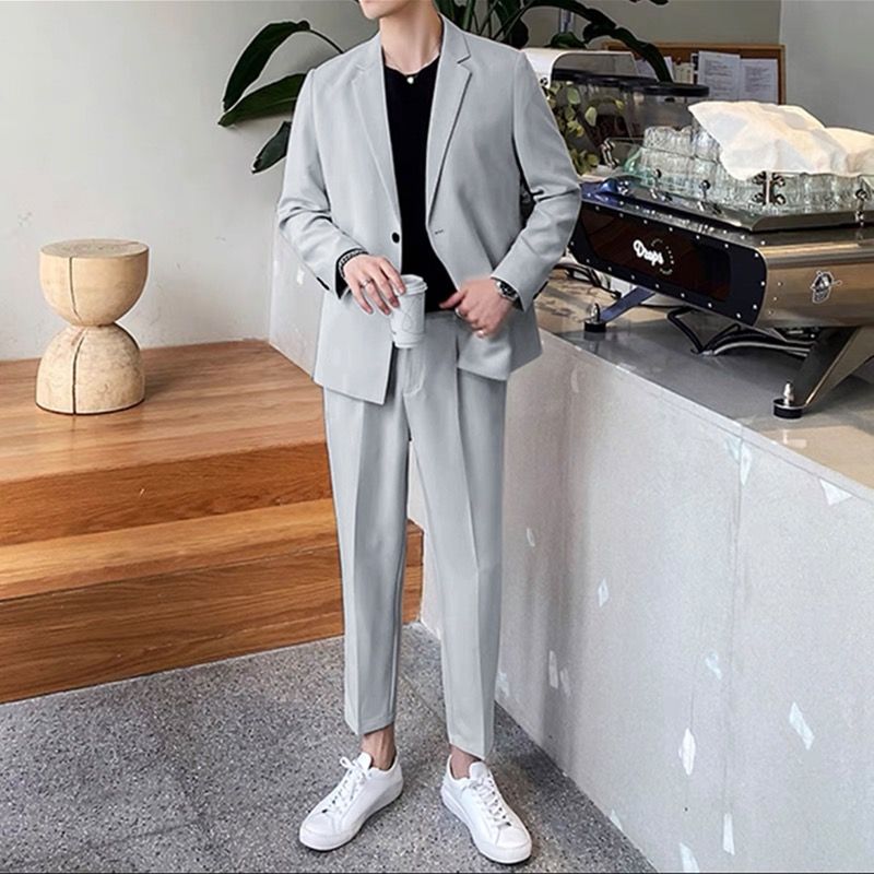 CT Shengbang Ronggan Internet Celebrity Versatile Stile Maturo Casual Piccolo Completo Blazer Uomo Stagione Primavera e Autunno_voghion.com