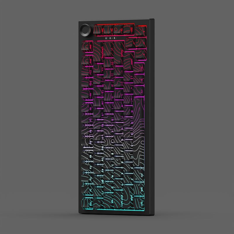 K75pro Customizable Three-mode Mechanical Keyboard Side-printed Wireless Bluetooth Office Gaming E-sports Dedicated_voghion.com