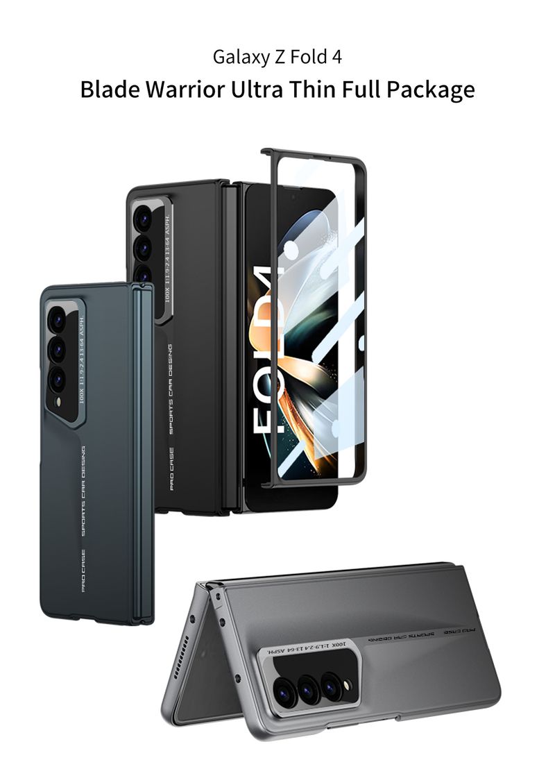 Samsung ZFold4 katlanır ekranlı cep telefonu kılıfı bıçak mat sert kılıf Fold5 lens her şey dahil kılıf moda ins için geçerlidir_voghion.com
