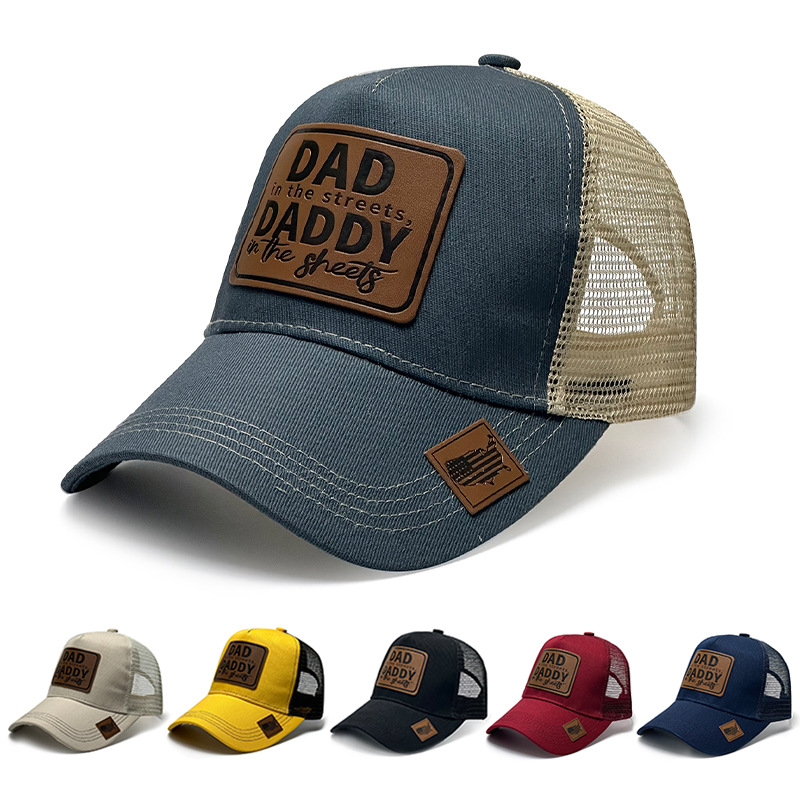 Unisex Embroidered baseball cap netted duck cap curved visor visor netted cap_voghion.com
