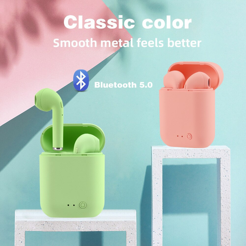 Cuffie wireless i12 TWS auricolari stereo con cancellazione del rumore Bluetooth cuffie sportive impermeabili per musica_voghion.com