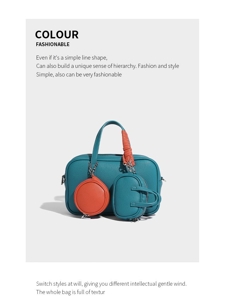 Borsa da bowling Boston di ispirazione vintage con tracolla staccabile: elegante borsa a tracolla e a spalla singola per donna (vari colori)_voghion.com