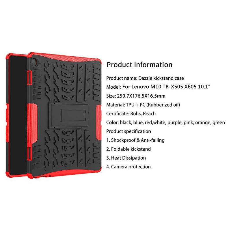 Case For Lenovo Tab M10 HD 1st Gen TB-X505X TB-X505F TB-X505L 10.1" Armor Cover For Lenovo M10 1st Gen TB-X605F TB-X605L coque_voghion.com