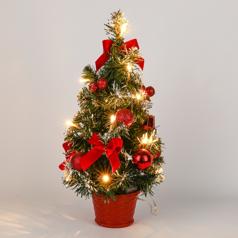 Lüks Altın Noel Masaüstü 40 CM Yemek Masası Dekoratif Lamba ins Yeni Yıl Dekorasyon Premium Mini Ağaç_voghion.com