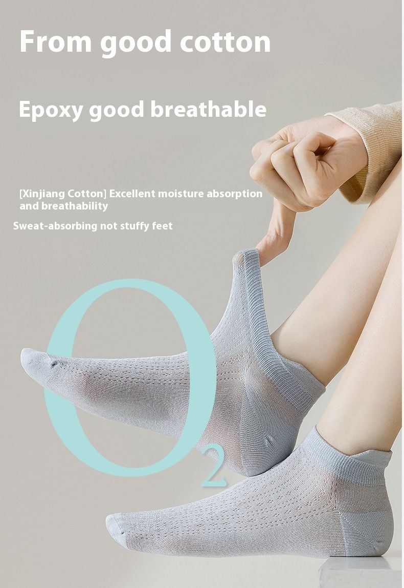 Sokken Dames Boot Sokken Zomer Dun Zomer Macaron Zweet Absorberend Kort Zomer Ademend Botloos Dames Katoenen Sokken_voghion.com