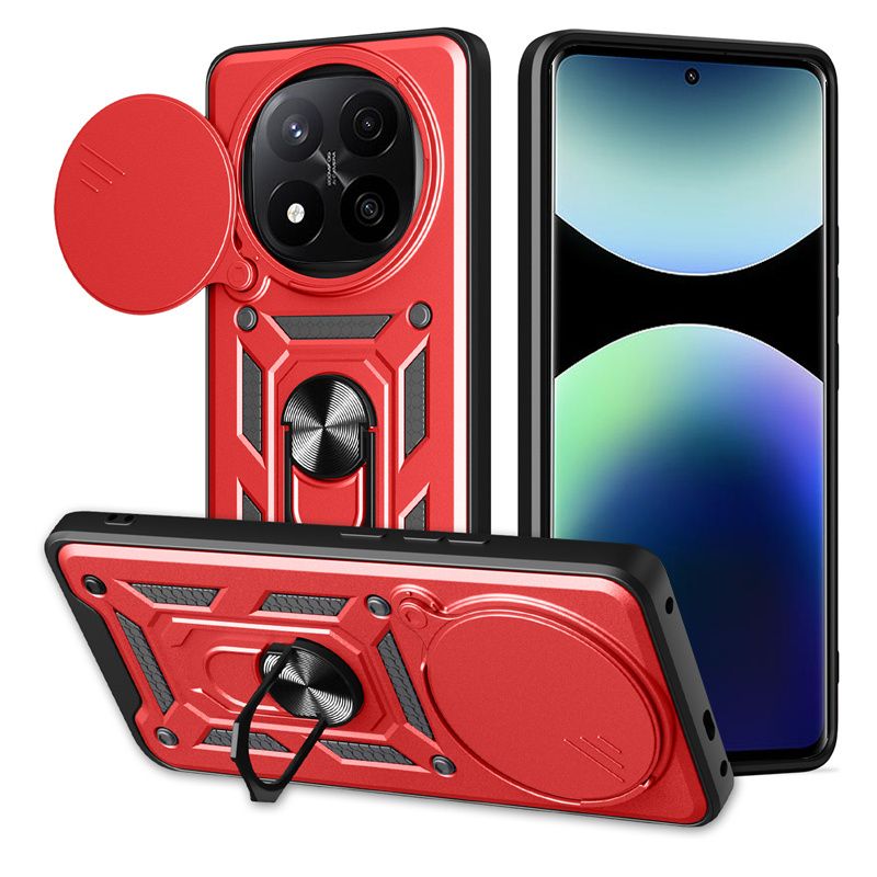 Custodia magnetica per Xiaomi Note 14 13 12 11 10 9 Pro Plus 5G 12S con protezione per obiettivo della fotocamera scorrevole e Redmi 14C 13C 12C._voghion.com