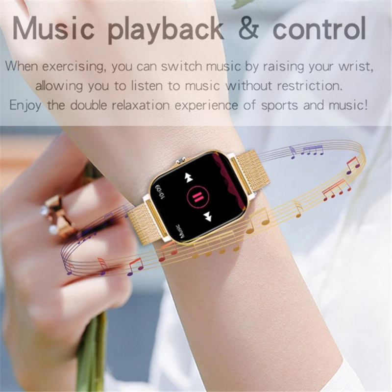 LIGE New Women Watch Men 1.69" Color Screen Full touch Bluetooth Call Smart Bracelet Life Waterproof Fiess Tracker_voghion.com