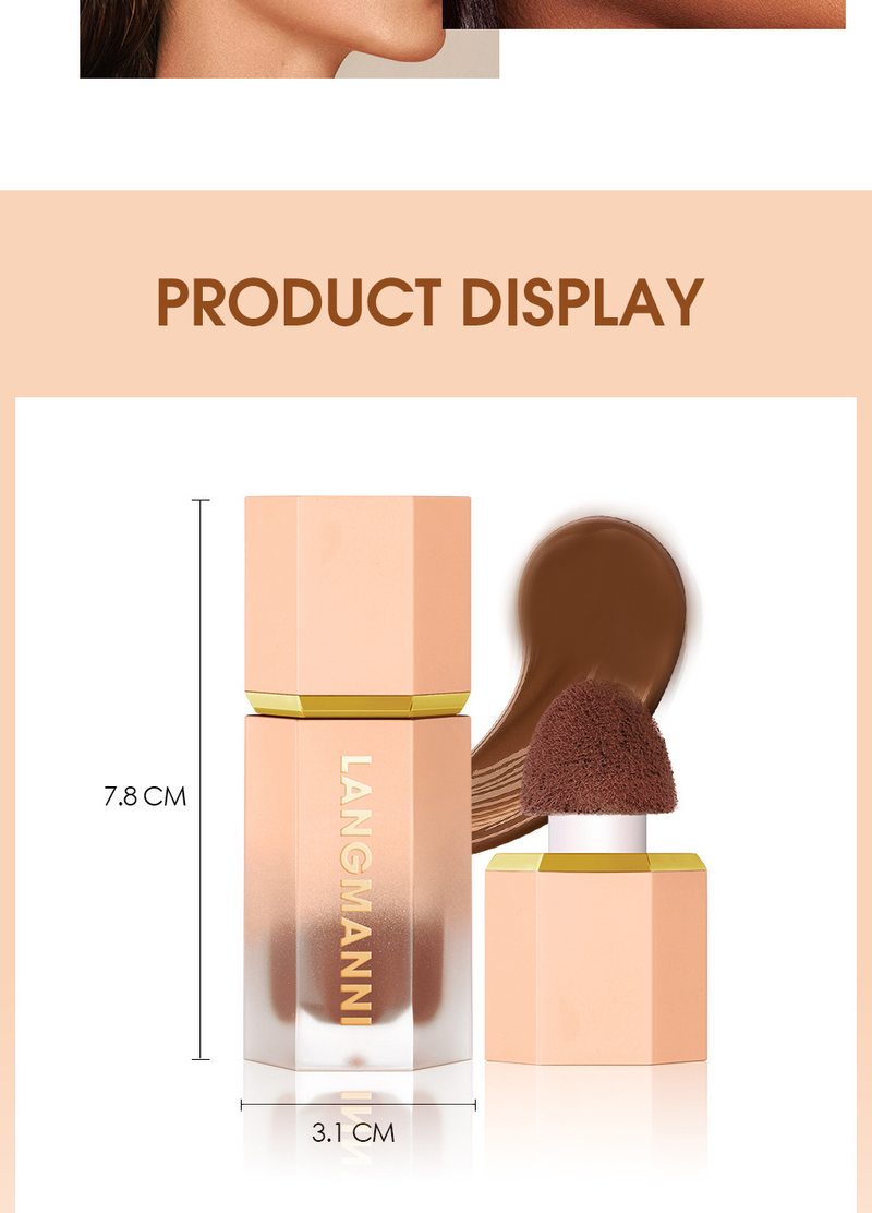 3 Renk Sıvı Kontur Sopa V-yüz Şekli Hafif Su Geçirmez 3D Mat Kapatıcı Bronzlaştırıcı Vurgulayıcı Shad D_voghion.com