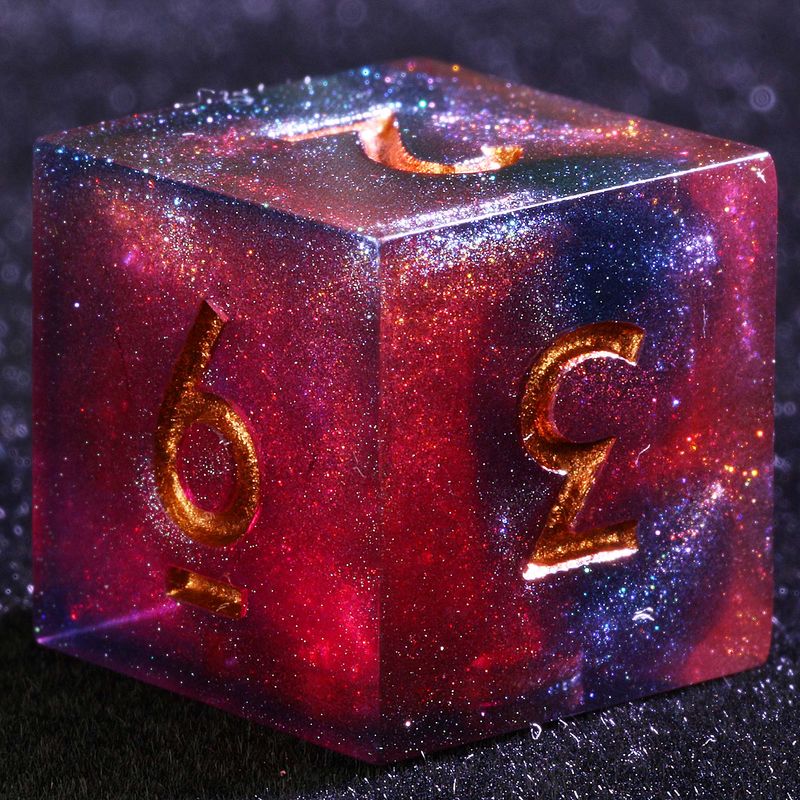 9 Polyhedral Resin Set Dice D And D Abyssal Aurora Blood Oath For Dungeons Dragons RPG_voghion.com