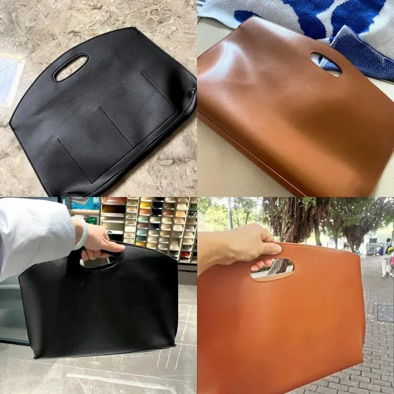 Womens Handbag Largecapacity File Bag Fashionable Versatile Leather Briefcase Envelope Clutch 250614l_voghion.com