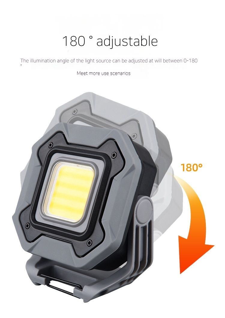 Nuova luce da campeggio multifunzionale COB magnetica per riparazioni auto, luce da esterno per tutti i terreni con ricarica Type-C._voghion.com