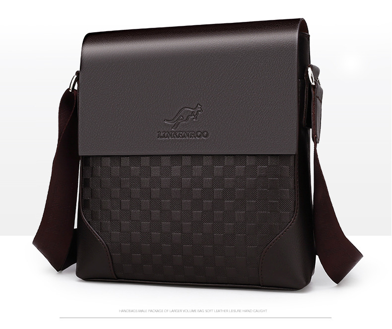 Schoudertas Heren Crossbody Tas Cover Checkerboard Retro Heren Tas Heren Leren Tas Buitenlandse Handel Model Directe Verkoop_voghion.com