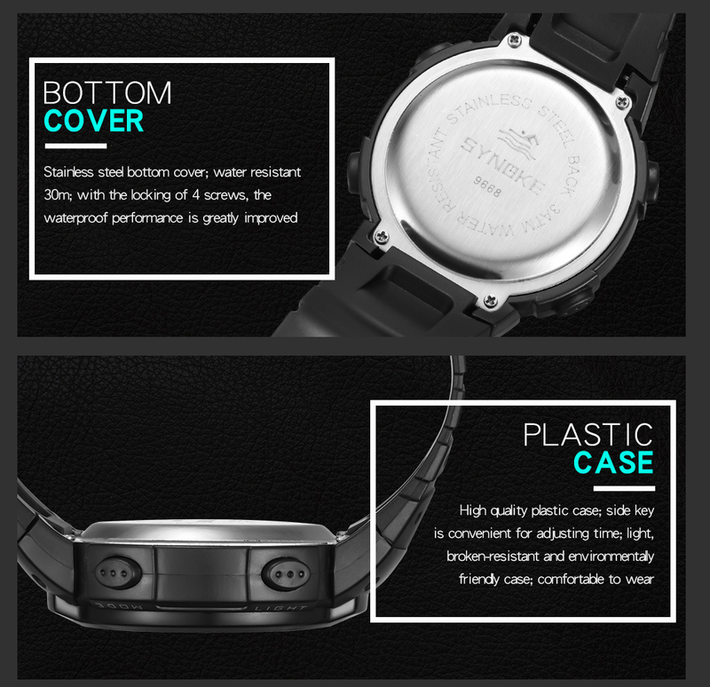 Orologio sportivo digitale da uomo con multifunzione, impermeabile, grande schermo, stile militare, luce notturna, lussuoso schermo elettronico da regalare_voghion.com
