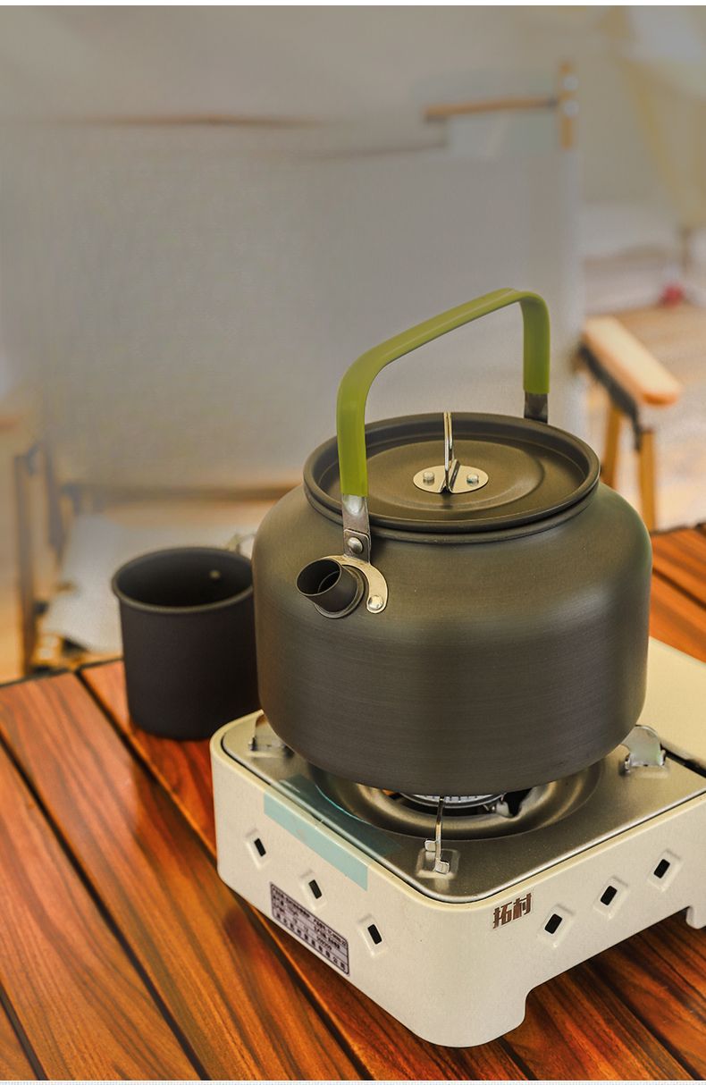 Caffettiera da campeggio per esterni, escursionismo, pesca, teiera portatile, bollitore da picnic, 1,8 l, grande capacità_voghion.com
