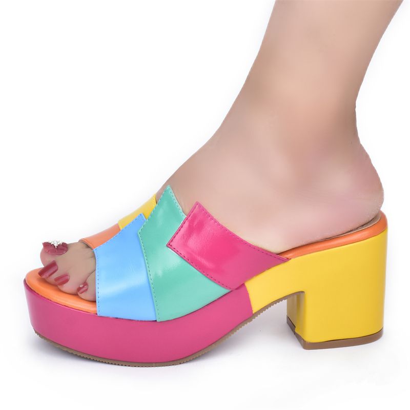 Italian Design Wedges For Women Platform Shoes High Heels Strong Heel Pumps Lady Wedge Sandals_voghion.com