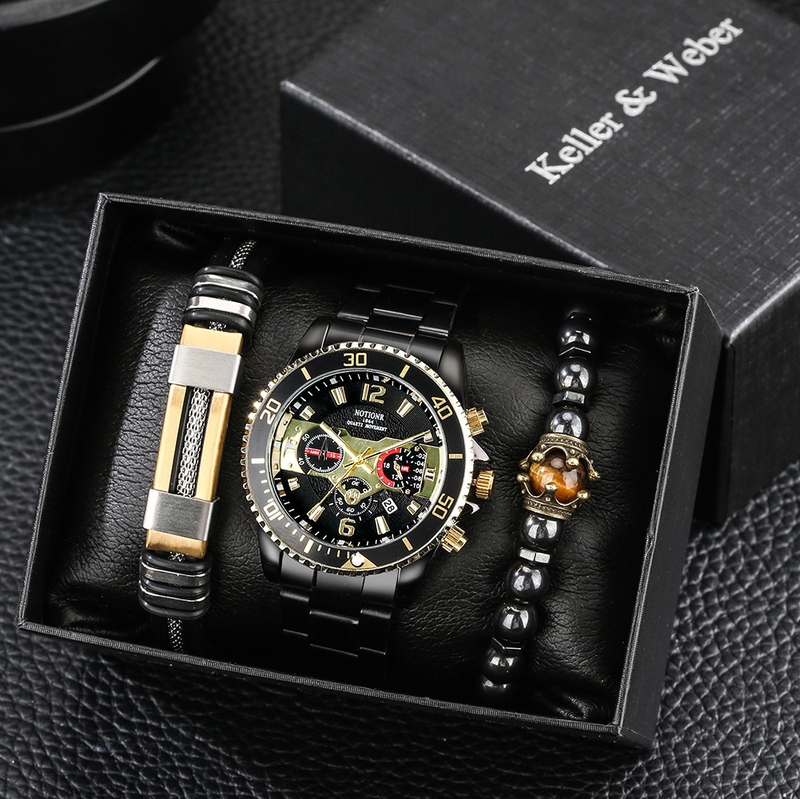 Venta caliente Reloj para hombre Calendario Reloj para hombre Reloj con banda de acero de seis agujas Reloj de cuarzo Reloj deportivo para hombre Reloj de pulsera luminoso Reloj para hombre_voghion.com