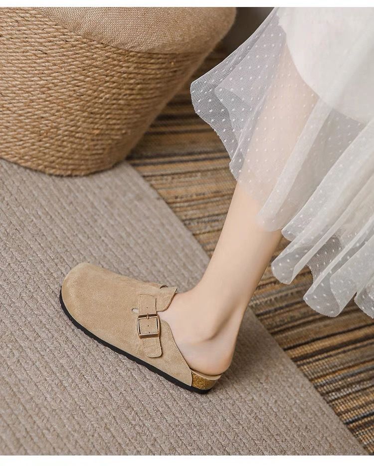 Pantofole da donna in tessuto con punta piatta, alla moda, con suola piatta, taglia grande_voghion.com