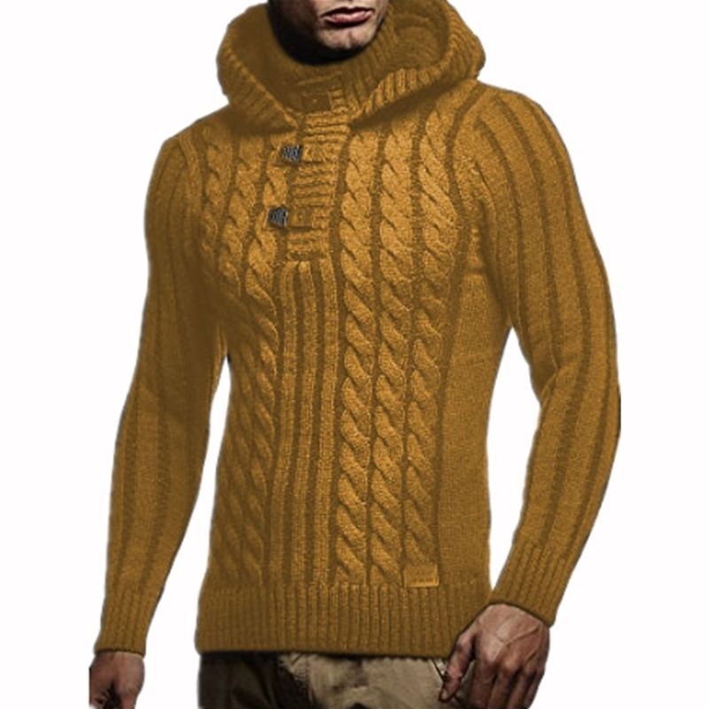 Abbigliamento uomo 2024 moda cappello con cappuccio in lana all'interno maglieria maglione uomo Fried Dough Twists all'esterno_voghion.com