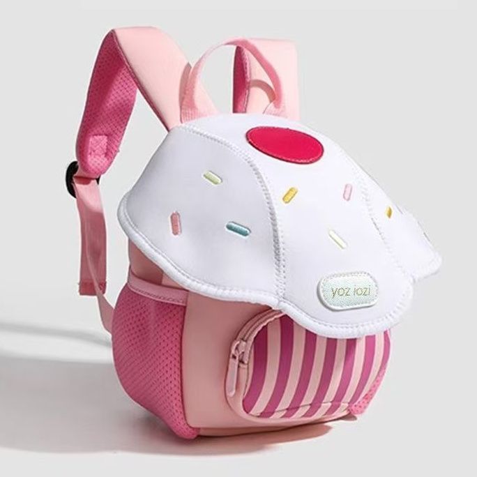Mini mochila con forma de hongo para niños y niñas, ideal como regalo, con dibujos animados._voghion.com