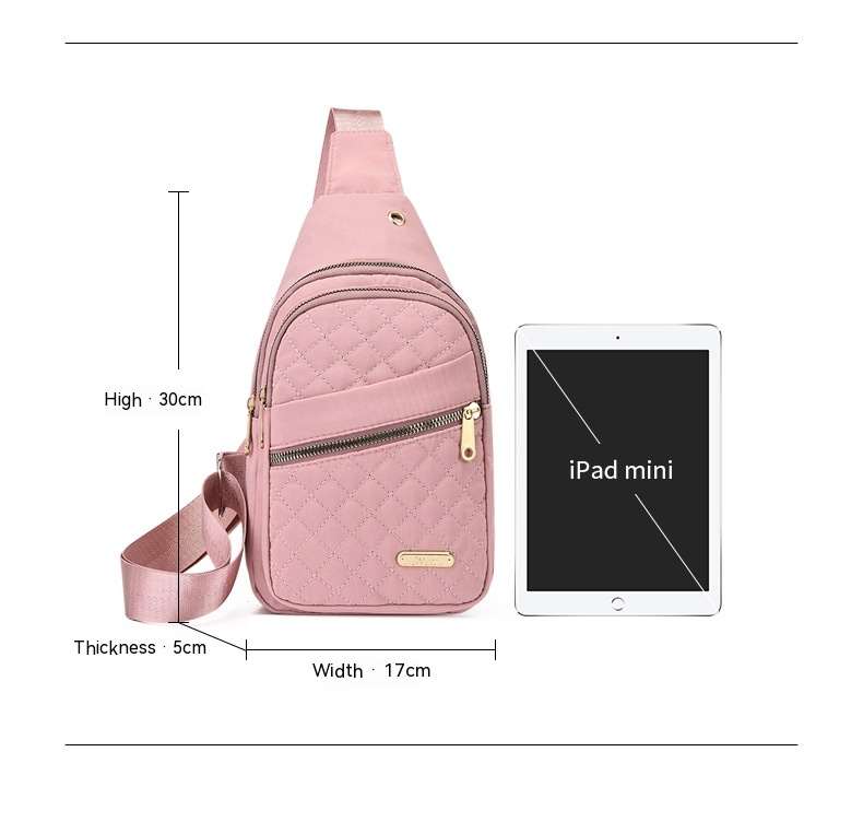 Sac de poitrine rétro minimaliste, nouveau fil brodé multicouche, sac à dos de poitrine de grande capacité, sac à bandoulière de loisirs en plein air pour hommes et femmes_voghion.com