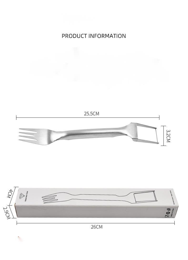 Nuevo cortador de acero inoxidable, utensilio de cocina, cortador de sandía multifuncional, bloqueador, tenedor de fruta_voghion.com