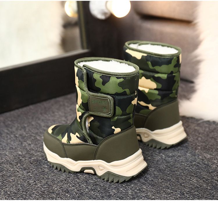 Kinder schnee 2024 winter neue stil mit plüsch isolierung, mittlere und große kinder baumwollschuhe, multi-farbe hohe_voghion.com